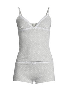 SKIMS - Pesukomplekt Pointelle Lace Cami And Boyshort Set - LIGHT HEATHER GREY PIN DOT | Stockmann