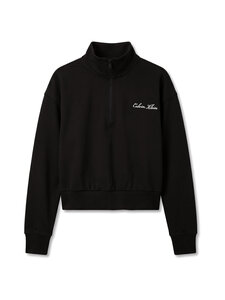 Calvin Klein Underwear - Heavy Jersey 1/4 Zip Graphic -collegepaita - UB1 BLACK | Stockmann