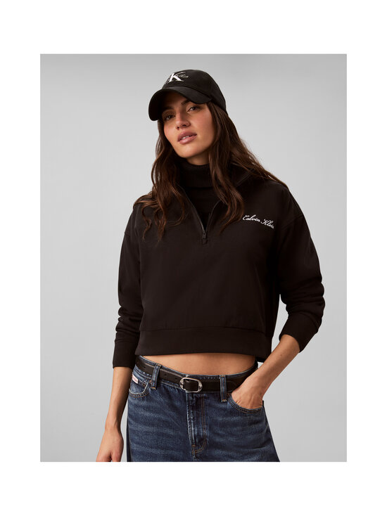Calvin Klein Underwear - Heavy Jersey 1/4 Zip Graphic -collegepaita - UB1 BLACK | Stockmann - photo 5