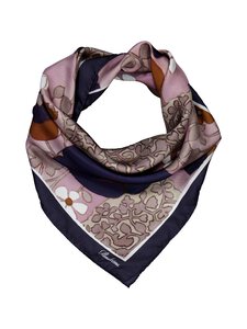Stenströms - Zīda šalle 70 x 70 cm - 571 DARK PINK PATTERN | Stockmann