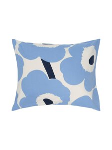 Marimekko - Unikko Jersey -tyynyliina 50 x 60 cm - 155 OFF WHITE, LT.BLUE, NAVY | Stockmann