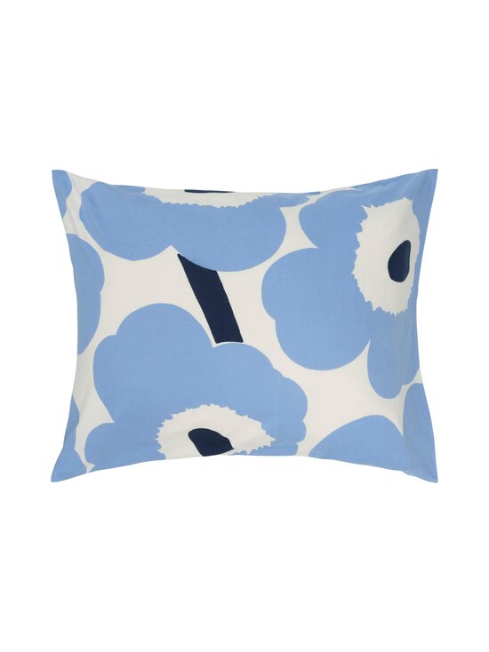 Marimekko - Unikko Jersey -tyynyliina 50 x 60 cm - 155 OFF WHITE, LT.BLUE, NAVY | Stockmann - photo 1