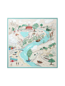 Mulberry - Town and Country Square -silkkihuivi - Z100 MULTICOLOUR | Stockmann