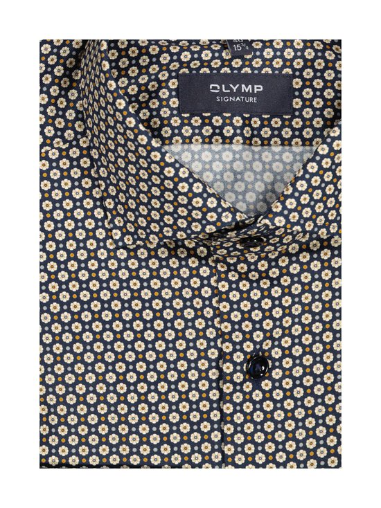 Olymp - Flower Print Tailored Fit -kauluspaita - 14 NACHTBLAU | Stockmann - photo 2