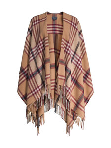 Lexington - Ruuduline villapontšo - 285 BEIGE/DARK RED CHECK | Stockmann