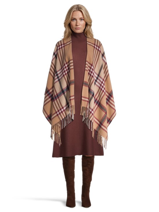 Lexington - Ruuduline villapontšo - 285 BEIGE/DARK RED CHECK | Stockmann - photo 2