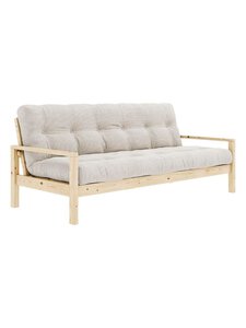 Karup - Knob-futonsohva Corduroy-kangas ivory/mänty L 205 cm - WHITE | Stockmann