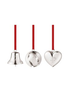 Georg Jensen - Jõulukaunistuste komplekt Bell Ball Heart Gift Set 2025, 3 tk - SILVER Georg Jensen - Jõulukaunistuste komplekt Bell Ball Heart Gift Set 2025, 3 tk - SILVER | Stockmann