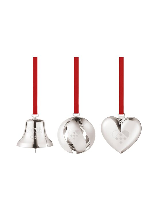 Bell Ball Heart Gift Set 2025 -joulukoristepakkaus 3 kpl
