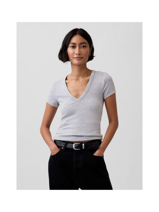 GAP - V-neck t-krekls - BC15 LT GREY HEATHER | Stockmann - photo 3