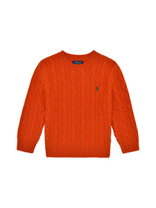 Polo Ralph Lauren - Cable-palmikkoneule - 500 DARK JAFFA ORANGE HEATHER | Stockmann