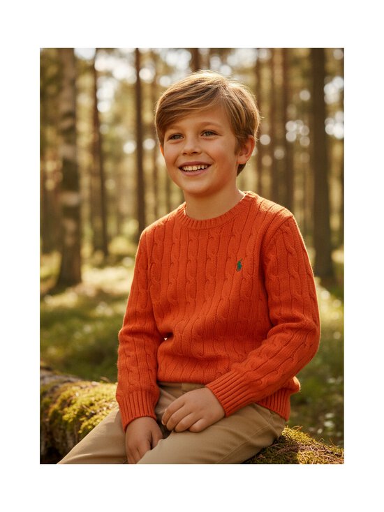 Polo Ralph Lauren - Cable-palmikkoneule - 500 DARK JAFFA ORANGE HEATHER | Stockmann - photo 4