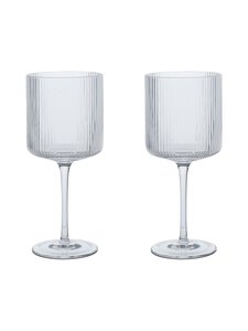 Ferm Living - Ripple-punaviinilasit 2 kpl - CLEAR Ferm Living - Ripple-punaviinilasit 2 kpl - CLEAR | Stockmann