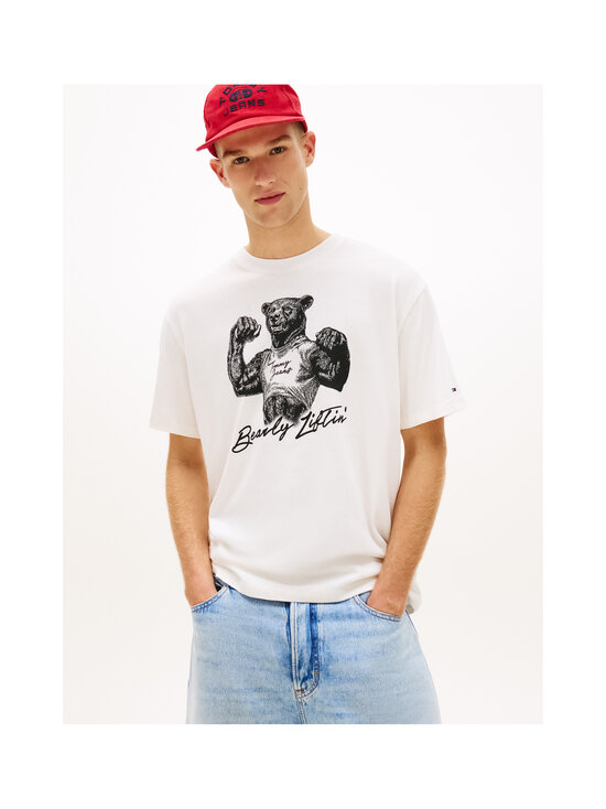 Tommy Jeans - Relaxed Bear t-paita - YBH ANCIENT WHITE | Stockmann - photo 4