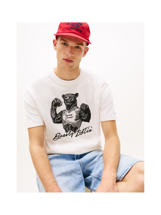 Tommy Jeans - Relaxed Bear t-paita - YBH ANCIENT WHITE | Stockmann - photo 5