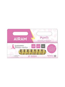 Airam - Pink Green Power LR6 AA sārma bateriju komplekts 12 gab. - GREEN Airam - Pink Green Power LR6 AA sārma bateriju komplekts 12 gab. - GREEN | Stockmann