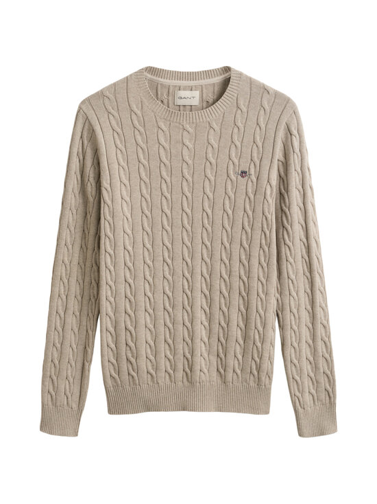 GANT - Palmikkoes kampsun Cotton Cable C-neck - 198 OAT MELANGE | Stockmann - photo 1