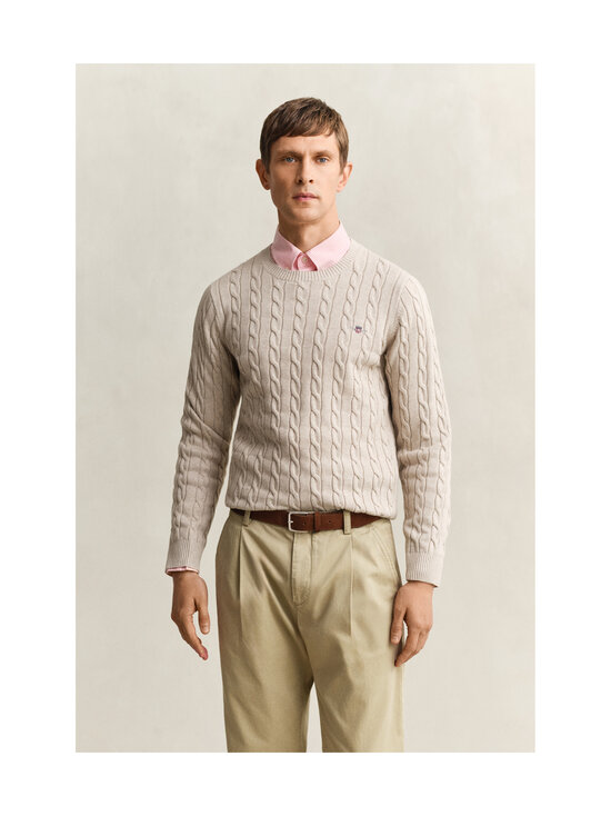 GANT - Palmikkoes kampsun Cotton Cable C-neck - 198 OAT MELANGE | Stockmann - photo 2