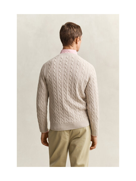 GANT - Palmikkoes kampsun Cotton Cable C-neck - 198 OAT MELANGE | Stockmann - photo 3