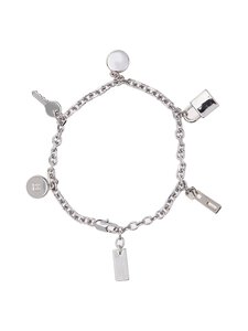 Marc Jacobs - Button Charm -rannekoru - 047 SILVER/BLACK Marc Jacobs - Button Charm -rannekoru - 047 SILVER/BLACK | Stockmann