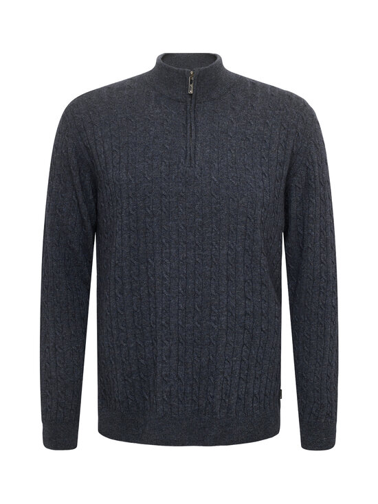 SAND Copenhagen - Ibro Modern Fit Half Zip vilnas džemperis - 570 MEDIUM BLUE | Stockmann - photo 1