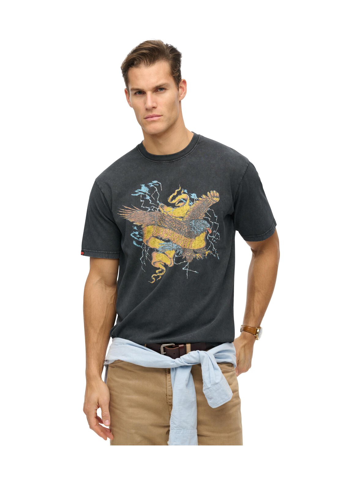 Biker Rock Graphic Loose T-paita