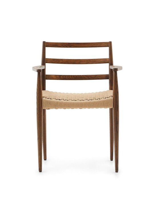 Kave Home - Analy-tuoli käsinojilla pähkinä/paperinaru - BROWN | Stockmann - photo 2