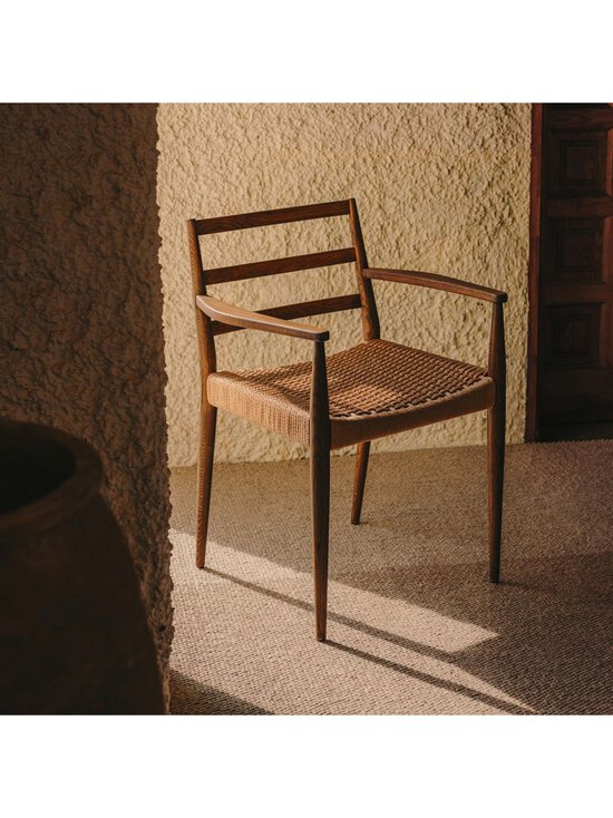 Kave Home - Analy-tuoli käsinojilla pähkinä/paperinaru - BROWN | Stockmann - photo 6