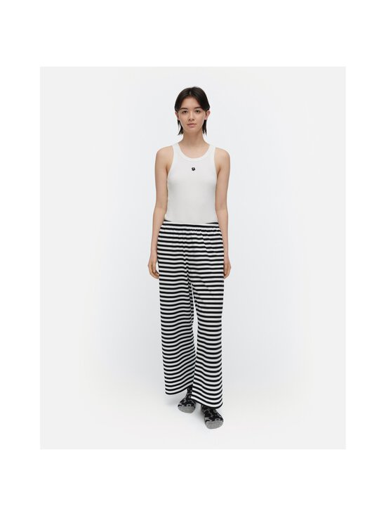 Marimekko - Caissa Tasaraita Jersey -housut - 068 WHITE, BLACK - photo 2 Marimekko - Caissa Tasaraita Jersey -housut - 068 WHITE, BLACK | Stockmann - photo 2