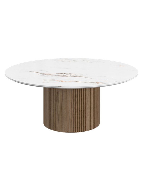 BoConcept - Santiago-sohvapöytä valkoinen keramiikka / tammi ⌀ 99 cm - WHITE | Stockmann - photo 1