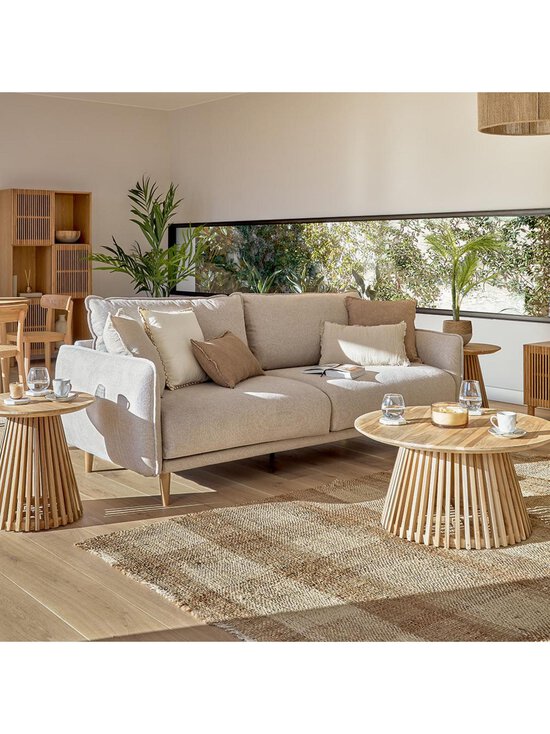 Kave Home - Carlota-sohva - BEIGE,PYÖKKI - photo 6 Kave Home - Carlota-sohva - BEIGE,PYÖKKI | Stockmann - photo 6