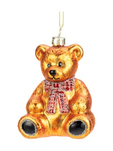 Weiste - Glass Bear With Bow -joulukuusenkoriste - BROWN | Stockmann