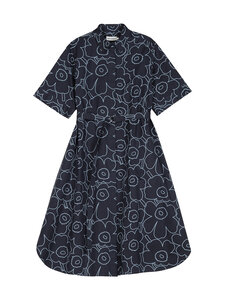 Marimekko - Kleit Popliini Piirto Unikko - 550 DARK BLUE, LIGHT BLUE | Stockmann