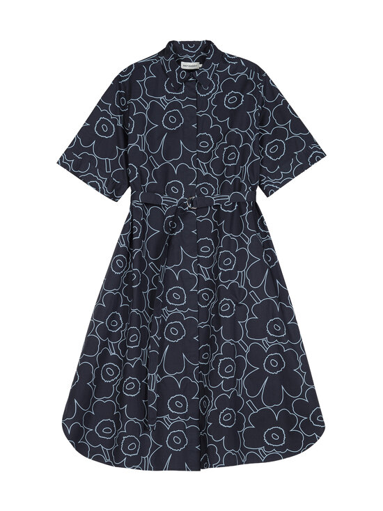 Marimekko - Popliini Piirto Unikko -mekko - 550 DARK BLUE, LIGHT BLUE | Stockmann - photo 1