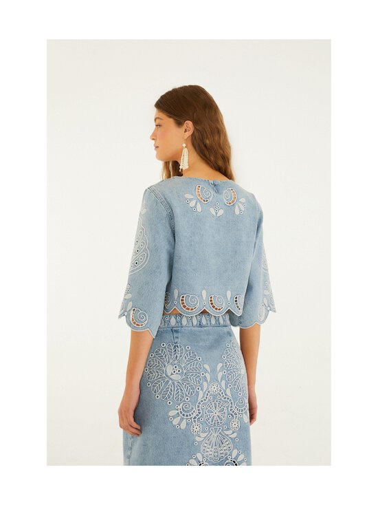 Farm Rio - Richelieux Cropped -farkkupusero - L0034 DENIM | Stockmann - photo 2