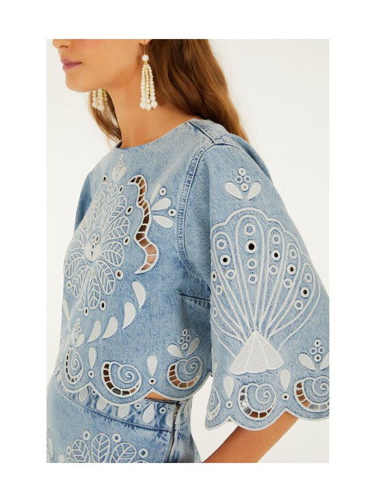 Farm Rio - Richelieux Cropped -farkkupusero - L0034 DENIM | Stockmann - photo 3