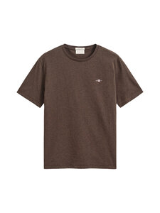 GANT - Regular Shield t-paita - 284 BLACK BROWN MELANGE | Stockmann