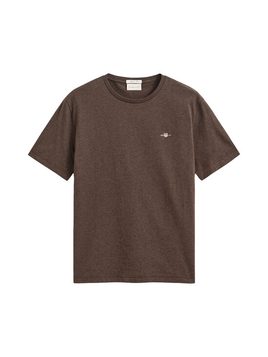 GANT - Regular Shield t-paita - 284 BLACK BROWN MELANGE | Stockmann - photo 1