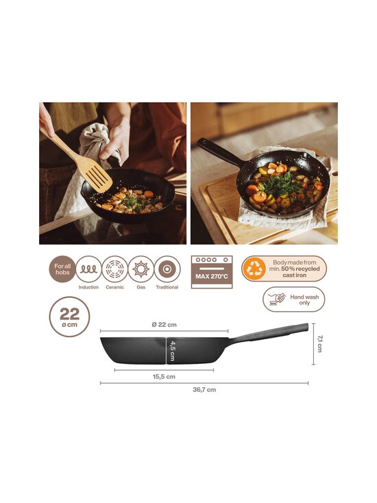 Fiskars - Čuguna panna 22 cm - BLACK - photo 6 Fiskars - Čuguna panna 22 cm - BLACK | Stockmann - photo 6