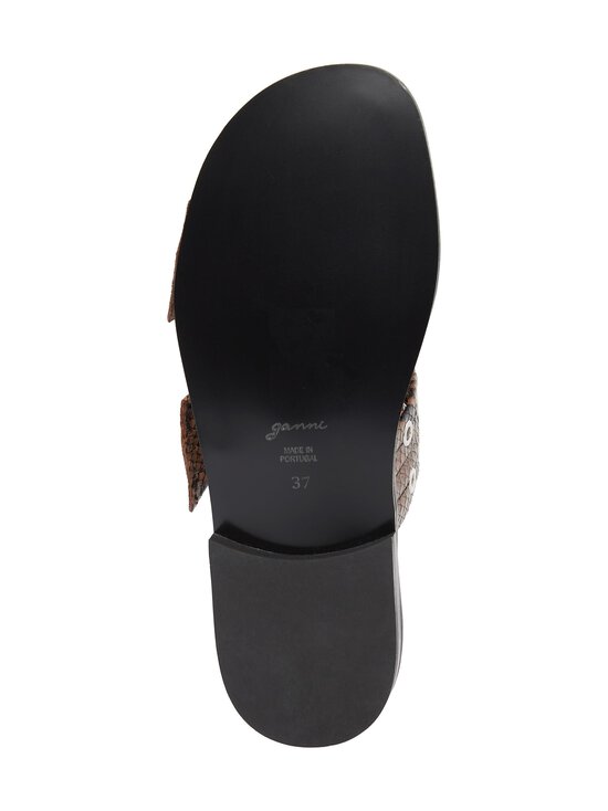 Ganni - Feminine Buckle Strap Snake -sandaalit - 05W CINNAMON SWIRL | Stockmann - photo 4