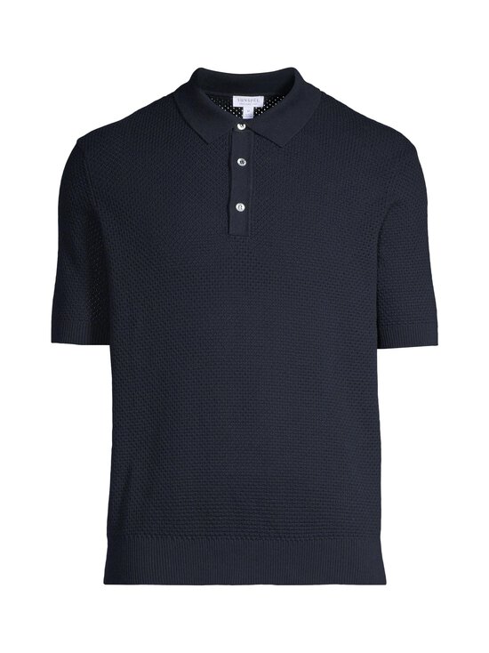 Sunspel - Cotton Mesh - neulottu pikeepaita - NAVY | Stockmann - photo 1