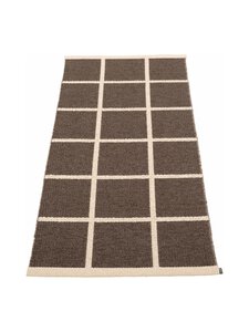 Pappelina - Criss Hemmed -matto - DARK BROWN DARK BROWN/CREAM/CREAM EDGE | Stockmann