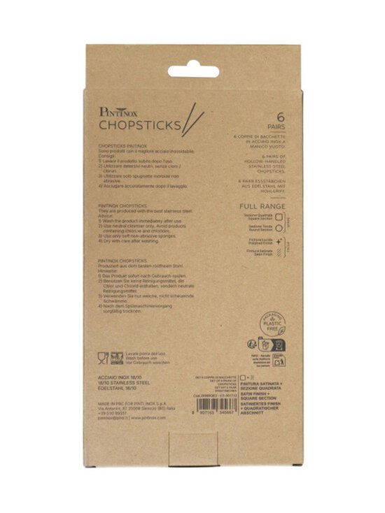 Pintiinox - Squared Satin -syömäpuikot 6-pack - 29066QE3 STEEL | Stockmann - photo 3