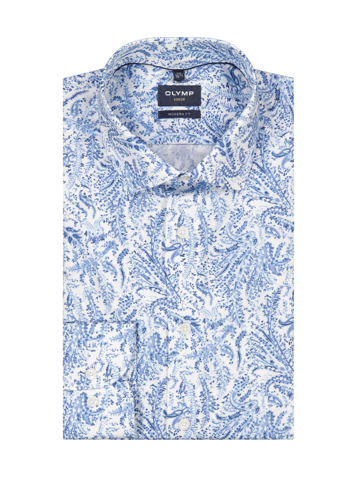Modern fit -printtikuvioitu kauluspaita