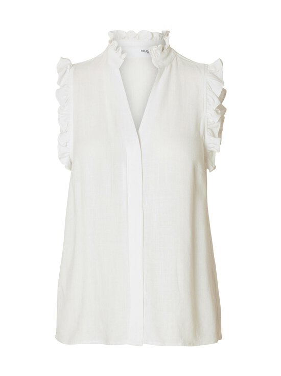 Selected - SlfViva Sun Ruffle tops - SNOW WHITE | Stockmann - photo 1