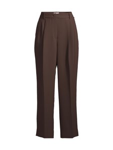 rich & royal - Cropped Pleated -leveälahkeiset housut - 285 DARK CHOCOLATE rich & royal - Cropped Pleated -leveälahkeiset housut - 285 DARK CHOCOLATE | Stockmann