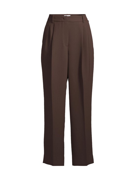 Cropped Pleated -leveälahkeiset housut