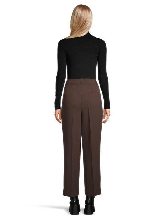 rich & royal - Cropped Pleated -leveälahkeiset housut - 285 DARK CHOCOLATE | Stockmann - photo 4