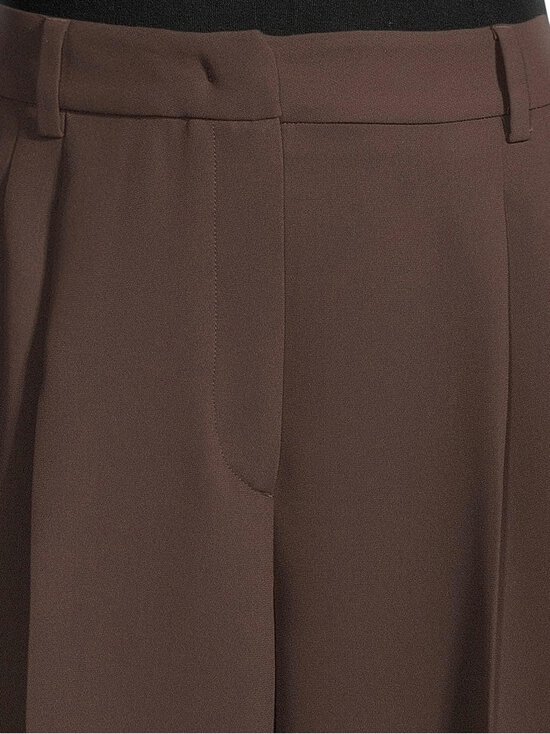 rich & royal - Cropped Pleated -leveälahkeiset housut - 285 DARK CHOCOLATE | Stockmann - photo 5