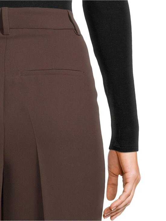 rich & royal - Cropped Pleated -leveälahkeiset housut - 285 DARK CHOCOLATE | Stockmann - photo 6